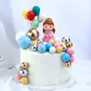 Decoração de Bolo Confeitaria Estilo Ins Plug-In Bola Dourada Bola Prateada Bola Colorida Enfeites Plug-In Acessórios Decorativos 10 Peças Atacado