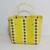Cesta de almacenamiento tejida cesta de picnic cesta de baño cesta de compras cesta de compras portátil cesta de verduras lavable bolsa tejida