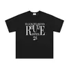 Marca de Nicho de Moda Rhude Verano Nueva Bandera de Corona Streetwear Retro Holgada Camiseta de Cuello Redondo de Manga Corta para Hombres y Mujeres
