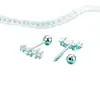 Brinco de Unha com Parafuso de Broca de Três Fileiras Simples Fashion Estilo Japonês e Coreano Feminino Estilo Fresco Diário Versátil Decoração de Brinco de Unha com Zircônia