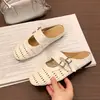 Meias-pantufas Femininas para Uso Externo 2026 Novo Verão Vazadas Trançadas Francesas Bico Fechado Slip-On Casuais Preguiçosas