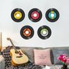 Adesivos de Parede Personalizados Fx-F315 com Fotos, Modificados e Redimensionados, Adesivos de Parede Coloridos com Combinação de Discos, Decoração para Loja de Papelaria de Restaurante