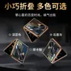 [Generación de cabello sin costuras] Funda para teléfono móvil con pantalla plegable FindN3Flip, imitación de cuero con patrón impreso, ranura galvanizada, chapa, Nuevo