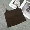 Camiseta sin mangas de Color de Contraste para Chicas Atrevidas, Corte Ajustado, Favorecedora, Espalda Hermosa, con Copas, Top sin Espalda, Soporta Dropshipping
