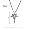 Colar Pingente Triângulo Viking Nórdico Europeu e Americano Olho de Diabo Cobra Abelha Titânio Comércio Exterior Transfronteiriço Joias Atacado