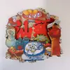 Ímã de Geladeira Cultural e Criativo de Chaoshan Shantou Chaozhou Ilha Nan'ao Pequeno Parque Presente de Viagem Lembrança Chaozhou Bing Lei De Zhu