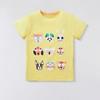 Camiseta infantil fofa de manga curta, nova moda verão 2025, camiseta estampada da moda para meninas