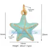L34 colar pingente colorido Areva vieira estrela-do-mar cavalo-marinho charm joia de verão para praia e férias