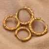 Aço inoxidável banho de ouro processo de galvanoplastia brincos brincos feitos à mão diy personalidade atmosfera simples brincos brincos atacado