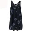 Vestido Camiseta Sexy Holgado Elegante Europeo y Americano 2026 con Fruncido de Encaje y Estampado Floral Sin Mangas Acampanado para Mujer