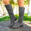 Otoño 2026 Nueva Llegada Comercio Exterior Tallas Grandes para Mujer Casual Cómodo Estilo Europeo Americano Moda Ropa Exterior Botas Talla Única