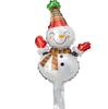 Mini Globo Navideño de Película de Aluminio Decoración Navideña Globo Pequeño Muñeco de Nieve Navideño Globo de Película de Aluminio Papá Noel