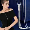 Cadena Larga para Suéter, Collar de Lujo Ligero y de Alta Gama para Mujer, Accesorio de Borla Moderno y Versátil, Colgante Simple de Perla que No se Desvanece
