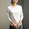 Camiseta Branca de Algodão com Amônia Líquida Anos 80 para Mulheres Baixas, Novo Estilo da Primavera de 2026, Camiseta Básica com Toque de Luxo
