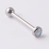 Clavo de titanio G23 nuevo transfronterizo con lengua de flash 4 mm diente interno mini Aobao aro para la lengua 14g perforación decoración de lengua de rosca interna