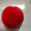 En Stock 6cm Pompon de Cachemira Pompon de Arándano Rojo Material para Bufanda Bolso Ropa DIY