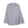 Camisa de Lino Retro con Cuello en V Wanwei para Mujer Nueva Primavera 2026 Estilo Vacacional Camisa con Lazo Protección Solar Aire Acondicionado 5272
