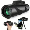 Telescopio Monocular 10X42 para Mayorista de Fabricantes Alta Definición Alta Potencia 80X100 Portátil para Exteriores Telescopio con Cámara para Teléfono Móvil