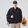 Ropa de Hombre Fengshe / Sudadera gruesa con forro polar para hombre, chaqueta larga de manga larga de moda resistente, novedad otoño e invierno 2026