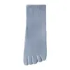 Calcetines de Media Caña Desodorantes para Hombre de Primavera y Verano, Calcetines Personalizados de Color Sólido con Dedos Divididos, Absorbentes de Sudor, Transpirables, Calcetines Casuales de Negocios de Cinco Dedos, Algodón