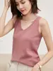 Nuevo Camisole de Cachemir sin Costuras de Punto con Cuello en V para Mujer Otoño/Invierno Capa Base Versátil para el Calor