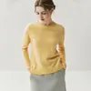 Suéter de Cashmere Feminino Gola Redonda Pulôver Outono e Inverno Novo Clássico Mais Fácil de Combinar Cor Sólida Suéter Base Estilo Casual Diário