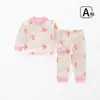 Traje de Bebé Plano de Cintura Dividida para Primavera y Otoño Categoría de Bebé a Pijamas de Algodón Puro para el Hogar Ropa Cálida de Otoño para Recién Nacidos y Pantalones Largos