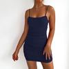 Moda Femenina Verano 2025 Europea y Americana Sexy Celebridad de Internet Fiesta Tirantes Espagueti Vestido Ajustado Chica Caliente Bodycon Minifalda