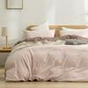 Fornecimento transfronteiriço Conjunto simples de quatro peças Lixar Cor sólida Cama de casal Capa de edredom Lençol Capa de edredom Roupa de cama Comércio exterior