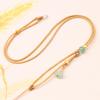 Cuerda para collar de cuentas planas de agua DIY colgante de jade ágata cera de abeja al por mayor ajustable para hombres y mujeres cordón unilateral de loto