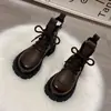 Botas Martin Estilo Britânico Femininas 2026 Moda Outono/Inverno Versátil Plus Veludo Quente Botas de Algodão Solado Grosso Aumentador Antiderrapante Botas Curtas