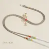 Cordón para Lanyard con Cuenta Dzi Cruzada, Cuerda para Collar con Colgante de Ágata Roja del Sur, Cuerda para Colgante de Jade Tejida a Mano Ajustable para Hombres y Mujeres con Hebilla de Seguridad