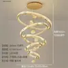 Lustre Duplex Oco Grande Lustre de Cristal Pós-Moderno Luxo Leve Sala de Estar Lâmpada de Cristal Villa Corredor Oco Lustre