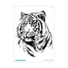Pegatina de Tatuaje Temporal Impermeable Transfronteriza Cabeza de Lobo Agresiva Flor Brazo Hombres Estudio Fotográfico Foto Brazo Personalizado Animal Pegatina de Tatuaje