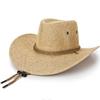 Chapéu jeans ocidental de linho americano, primavera e verão, chapéu de montanhismo ao ar livre, chapéu de guarda-sol casual, chapéu de cavaleiro para homens e mulheres