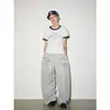Pantalones Deportivos de Algodón con Estampado de Letras Retro Americano, Pierna Ancha, para Hombre y Mujer, Verano, Rectos, Sueltos, Versátiles, Casuales