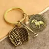 Chaveiro do Zodíaco de Cabacinha da Sorte e Segurança para Homens e Mulheres, Pingente Criativo Personalizado para Carro, Ornamento Decorativo, Presente que Atrai Riqueza