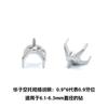 Acero titanio directo de fábrica cuatro garras soporte neumático rosca interna acero inoxidable labio uña uña nariz uña hueso oreja accesorios para perforaciones al por mayor
