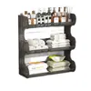 Estante de almacenamiento para baño sin taladro, gabinete de almacenamiento de cosméticos para lavabo montado en la pared, estante de almacenamiento para baño montado en la pared