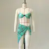 Bikini triangular sin mangas tipo bandeau, fácil de poner, sexy, de comercio exterior, traje de baño de dos piezas para mujer, nuevo modelo 2026, AliExpress Amazon