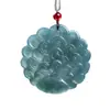 Colgante de Pavo Real de Jade Grado A Base de Hielo Azul Agua Joyería Fina de Jade Unisex Mayoreo