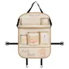 Bolsa de Almacenamiento para Asiento de Coche de Oso Lindo de Dibujos Animados Bolsa de Almacenamiento de Mesa para Respaldo de Asiento de Coche de Cuero Bolsa de Almacenamiento Multifuncional