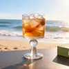 Copo Fino para Suco de Boca Larga com Base, Copo Alto para Milkshake, Copo para Coquetel Comumente Usado em Restaurantes Ocidentais e Bares