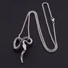 Collar de Acero Inoxidable con Colgante en Forma de Serpiente para Hombres Europeos y Americanos Joyería Cadena para Suéter Envuelto Collar de Pitón Plateado Antiguo Personalizado