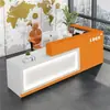 Balcão de Caixa Simples, Balcão de Recepção de Empresa, Balcão de Recepção de Canto Laqueado, Balcão Iluminado para Barbearia Salão de Beleza