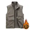 Chaleco de Forro Polar Cálido y Cortavientos para Deportes al Aire Libre, Nuevo Otoño/Invierno 2026, para Hombres y Mujeres, Chaqueta Holgada con Cuello Alto