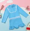 Precio Especial de LiquidaciónTraje de Baño de una Pieza Liso para Niña, Ropa de Baño Infantil, Estilo Fresco para Aguas Termales y Playa, Mayoreo