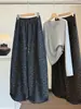 Pantalones de Pierna Ancha Florales Estilo Japonés Coreano para Mujer Otoño 2026 Nuevo Cintura Alta Adelgazantes Sueltos Caída Velour Guadaña Globos Casuales