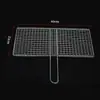 Malla para Parrilla de Acero Inoxidable al por Mayor para Asar Puerros, Carne y Pescado, Herramienta para Barbacoa Gruesa de Doble Capa