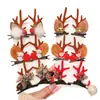 Nuevas Decoraciones Navideñas Sombrero Navideño para Niña Pasador para el Cabello Vestido de Fiesta Navideña para Niños Pasador Lindo Reno Pinza Superior